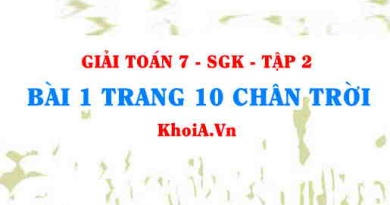 Bài 1 trang 10 Toán 7 Chân trời sáng tạo Tập 2